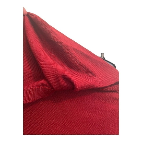 bugatchi MERINO WOOL HOODED PULLOVER IN RUBY - Picture 8 of 12